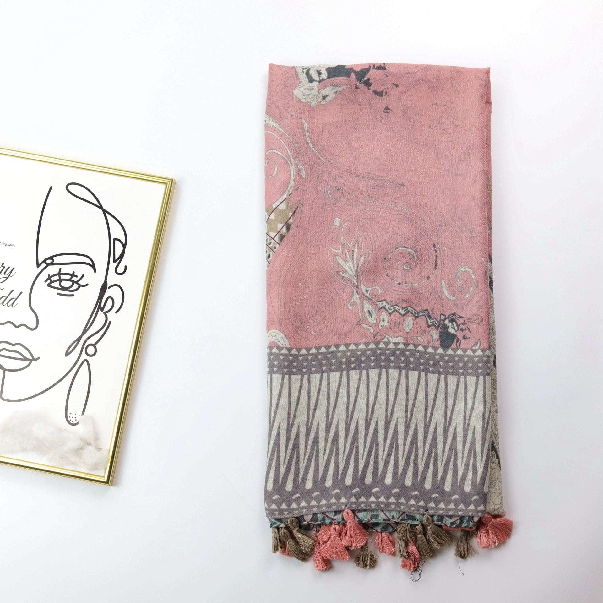 Designer Shawl Wrap, Luxurious Silk Scarf, Printed Silk Shawl - available at Sparq Mart