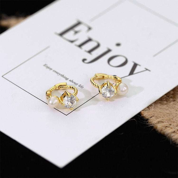 Elegant Stud Earrings, Fashion Jewelry Trends, Silver Zircon Earrings - available at Sparq Mart