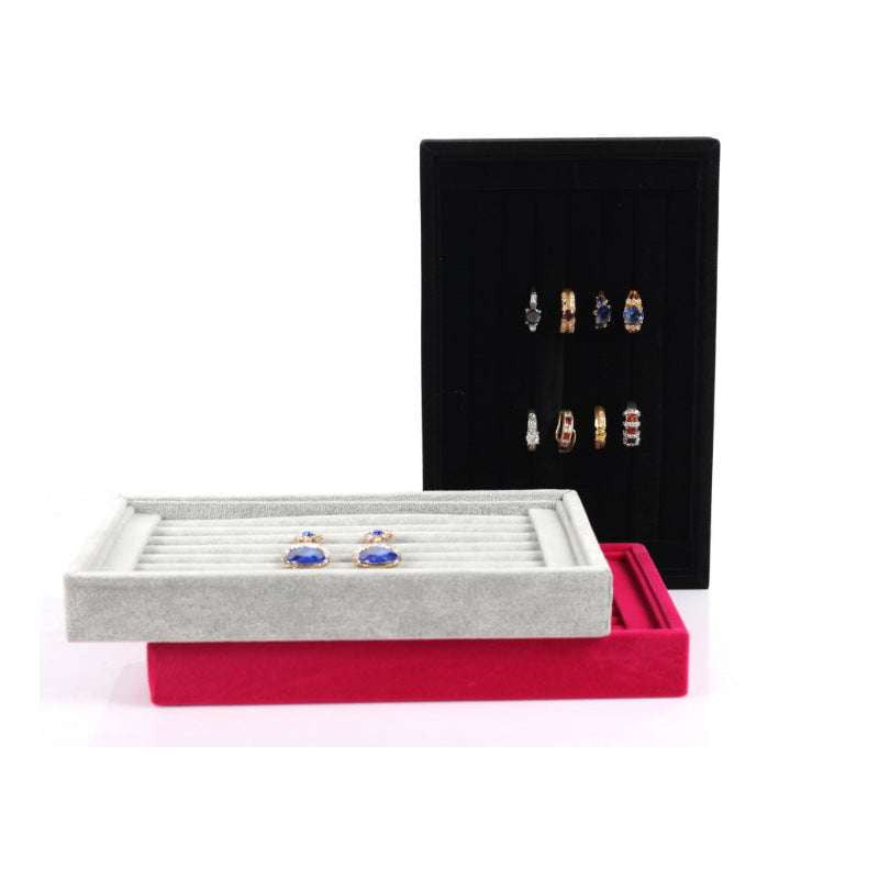 Ring Display Box, Stud Earring Holder, Velvet Jewelry Tray - available at Sparq Mart