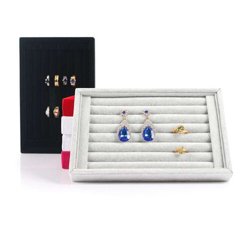 Ring Display Box, Stud Earring Holder, Velvet Jewelry Tray - available at Sparq Mart