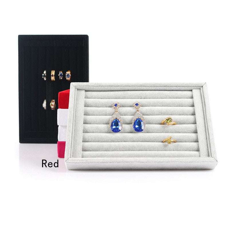 Ring Display Box, Stud Earring Holder, Velvet Jewelry Tray - available at Sparq Mart