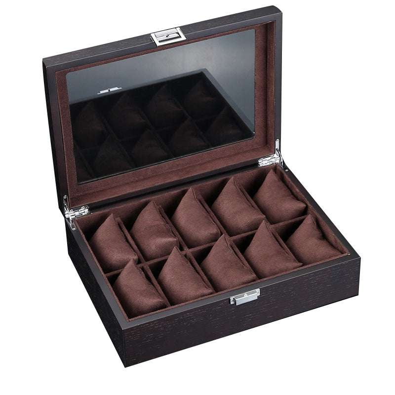 secure watch organizer, suede pillow storage, wooden watch box - available at Sparq Mart