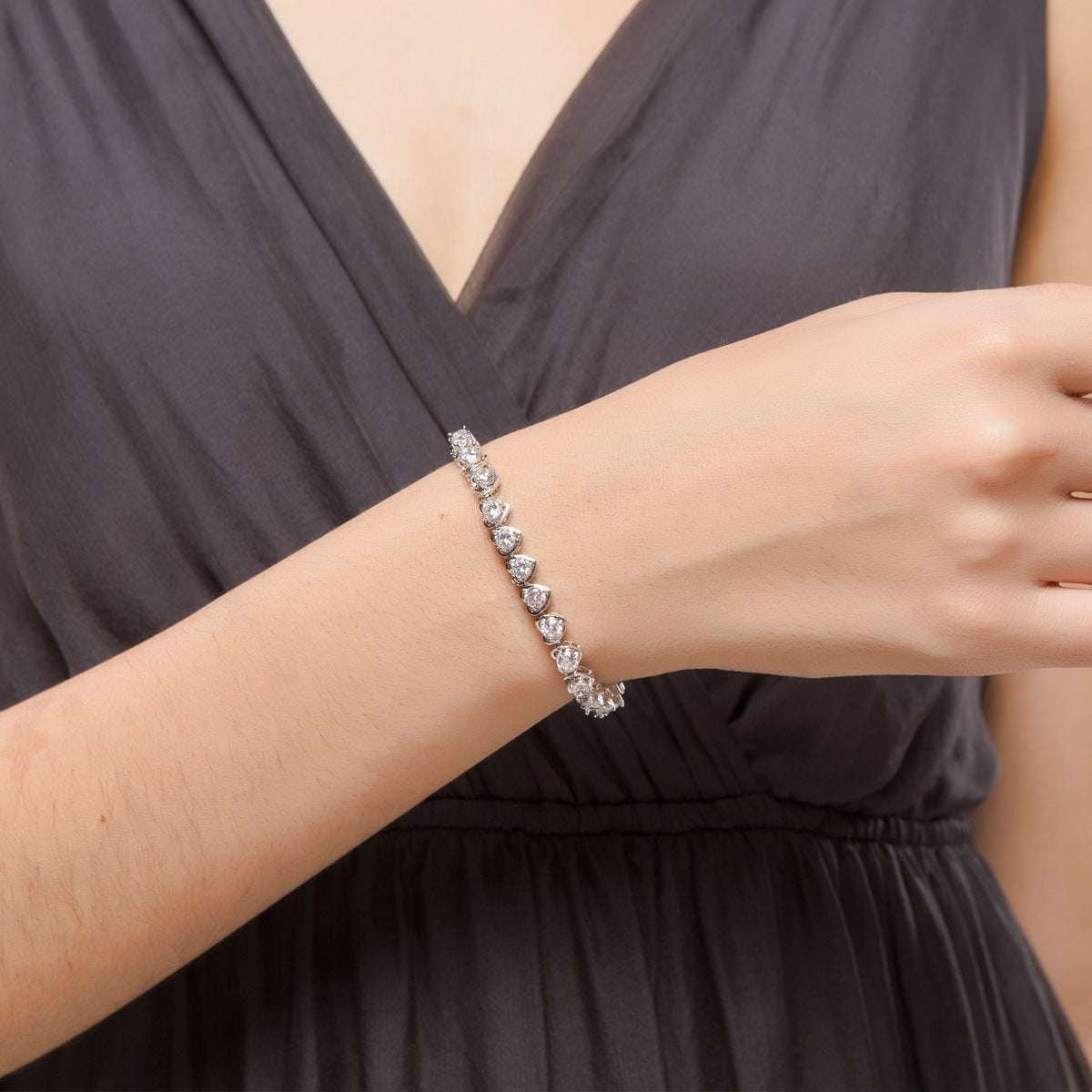 Elegant Female Accessory, Radiation Protection Jewelry, Zircon Love Bracelet - available at Sparq Mart