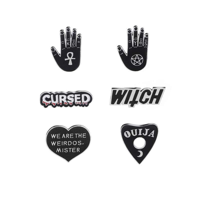 CURSED Ouija Jewelry, Love Letter Pin, Witch Palm Brooch - available at Sparq Mart