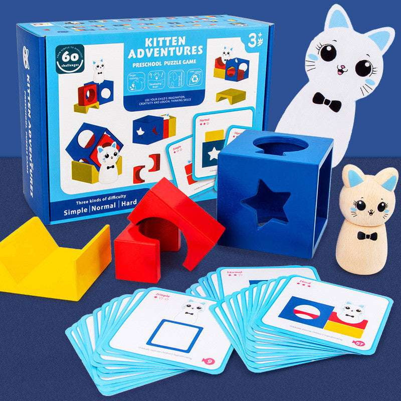 Creative Building Blocks, Kids Brain Teaser, Wooden Puzzle Game - available at Sparq Mart