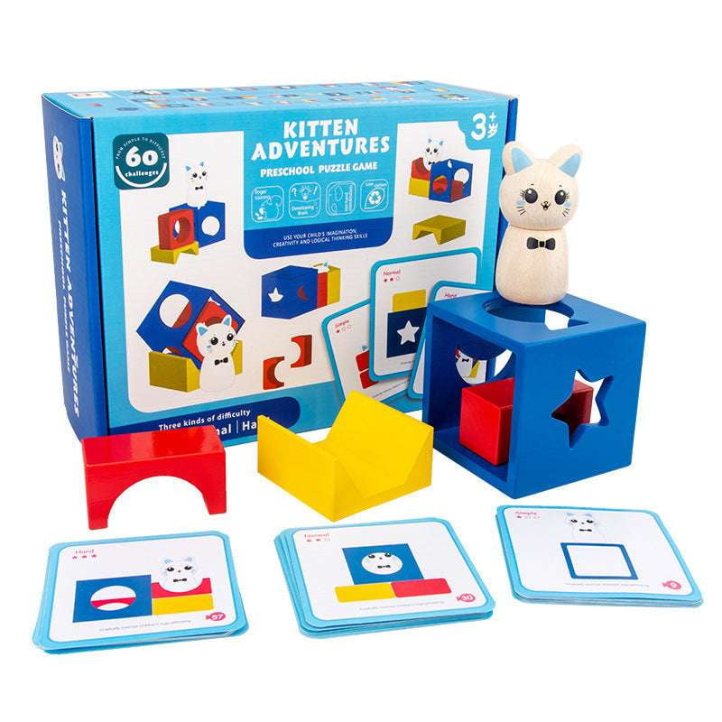 Creative Building Blocks, Kids Brain Teaser, Wooden Puzzle Game - available at Sparq Mart