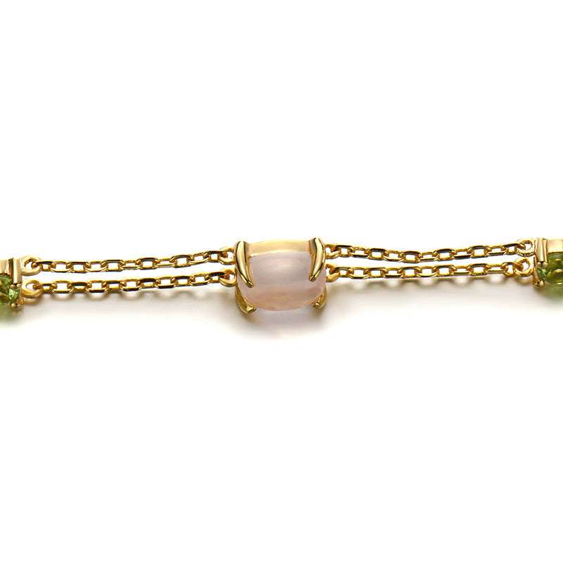 Double layer bracelet, Natural crystal, Wholesale jewelry - available at Sparq Mart