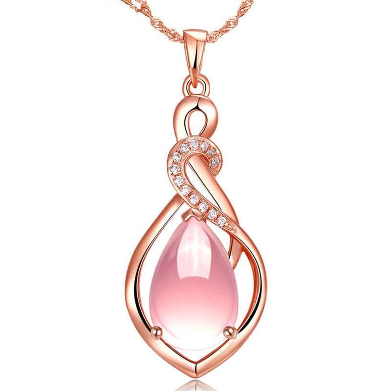 Crystal Pendant Necklace, Drop-shaped Necklace, Women's Necklace - available at Sparq Mart