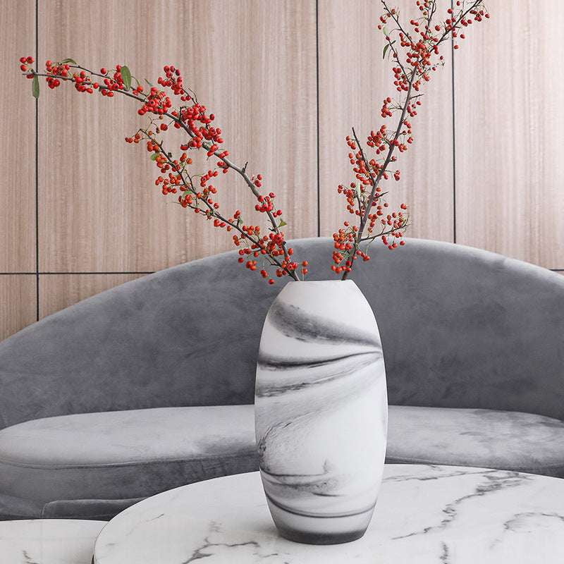 Chinese ink vase, marble texture vase, painting style vase - available at Sparq Mart