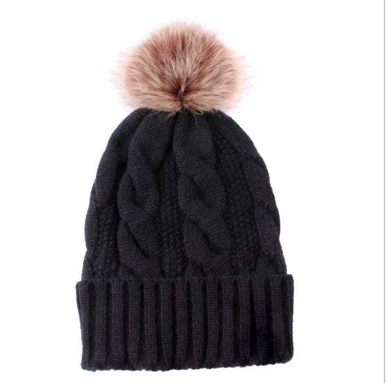 Fashionable Knitted Hats, Solid Color Wool Hats, Women's Warm Hats - available at Sparq Mart