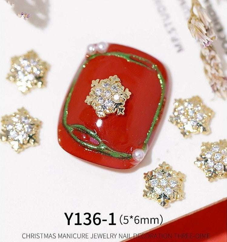 Festive Nail Charms, Nail Art Diamonds, Reindeer Crystal Accents - available at Sparq Mart