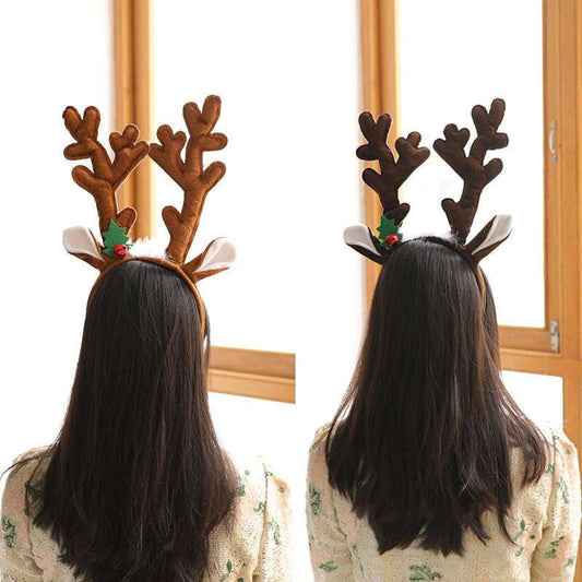 Christmas Antler Headwear, Festive Reindeer Headband, Holiday Deer Headpiece - available at Sparq Mart