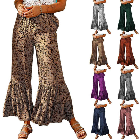 Flared Casual Pants, Stylish Drawstring Bottoms, Trendy Outfit Trousers - available at Sparq Mart