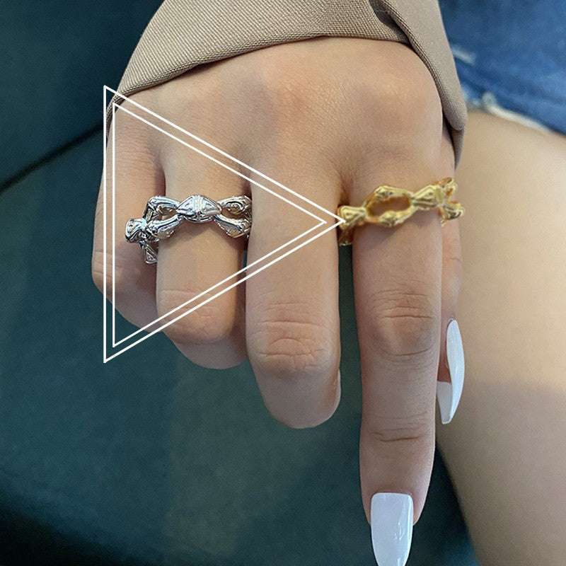 Adjustable Size, French Retro Anchor Ring, Stylish Design - available at Sparq Mart