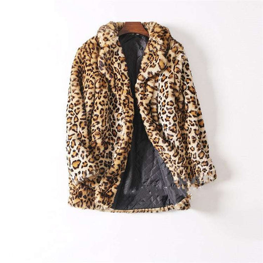 Stylish Leopard Print, Wholesale Fashion, Women's Fur Coat - available at Sparq Mart