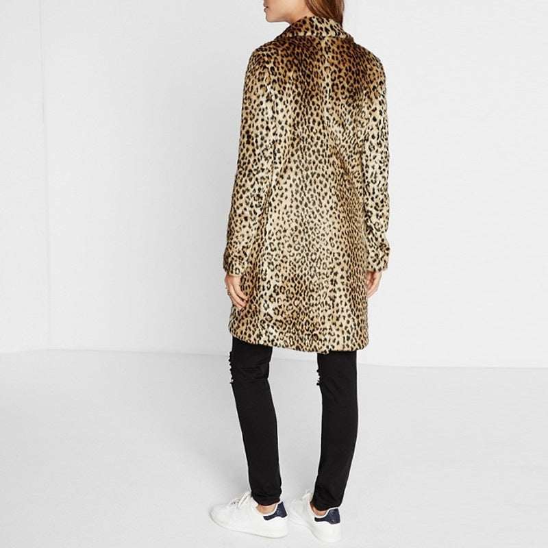 Stylish Leopard Print, Wholesale Fashion, Women's Fur Coat - available at Sparq Mart