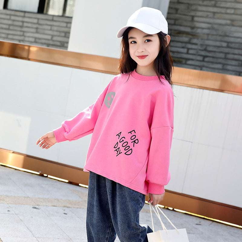 Girls Cotton Sweater, Kids Sweater Spring, Korean Style Sweater - available at Sparq Mart