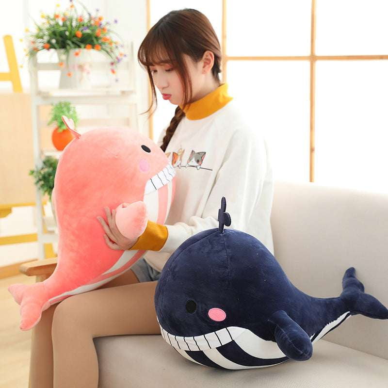 Girls Pink Dolphin Doll, Holiday Gift Dolphin Plush, Stretch Wool Dolphin Toy - available at Sparq Mart