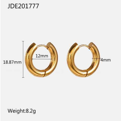 Classic Circle Earrings, Gold Hoop Earrings, Statement Round Hoops - available at Sparq Mart