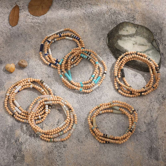 Eco-friendly Bracelet, Handmade Bead Bracelet, Wooden Bead Jewelry - available at Sparq Mart