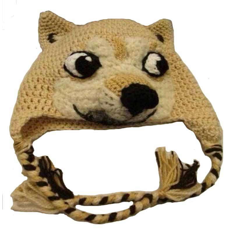 2XL doge cap, handmade dog hat, knitted pet beanie - available at Sparq Mart