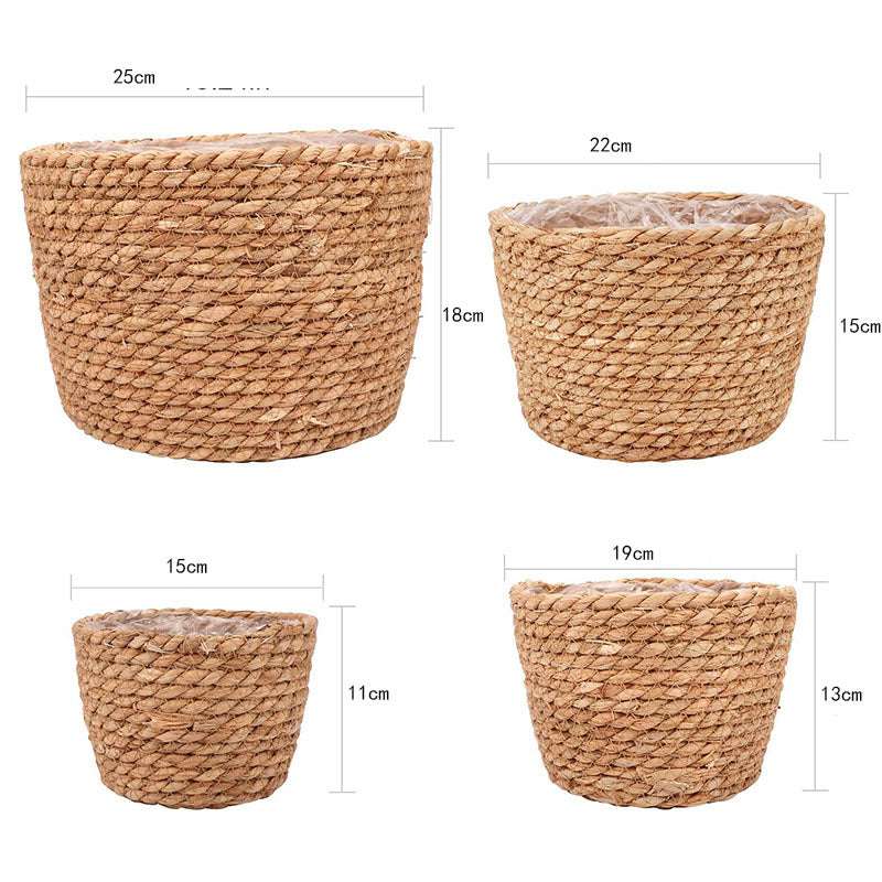 Handwoven storage baskets, plant pot decor, unique interior decor - available at Sparq Mart