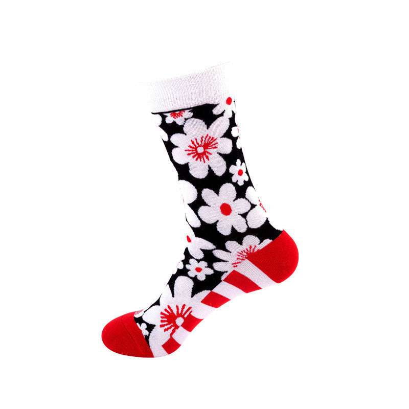 European design socks, Hip-hop colorful socks, Stylish mid-tube socks - available at Sparq Mart