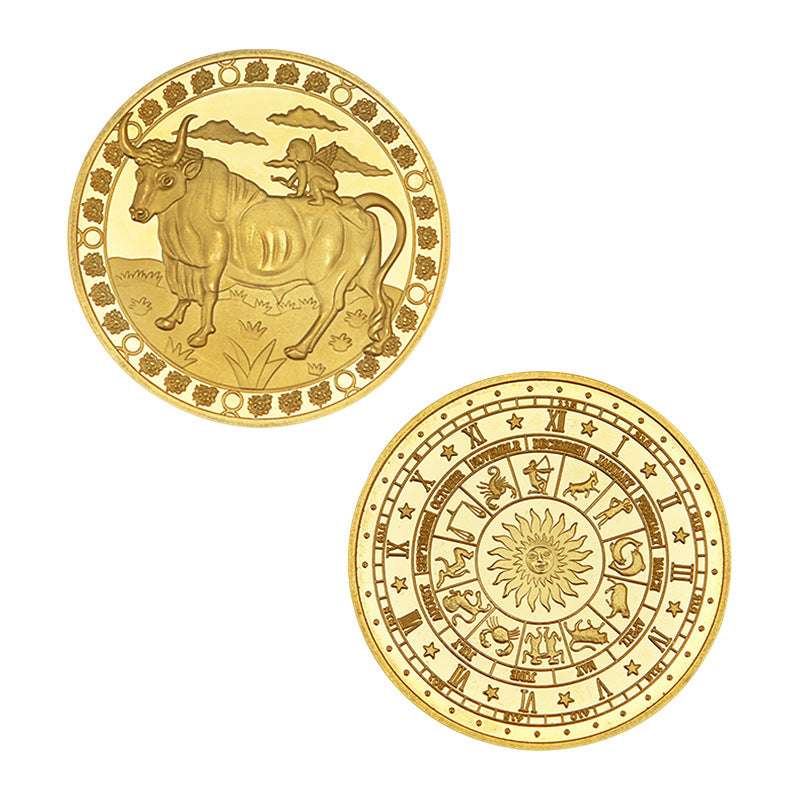 Commemorative Coin, Gold Constellation Coin, Metal Crafts - available at Sparq Mart