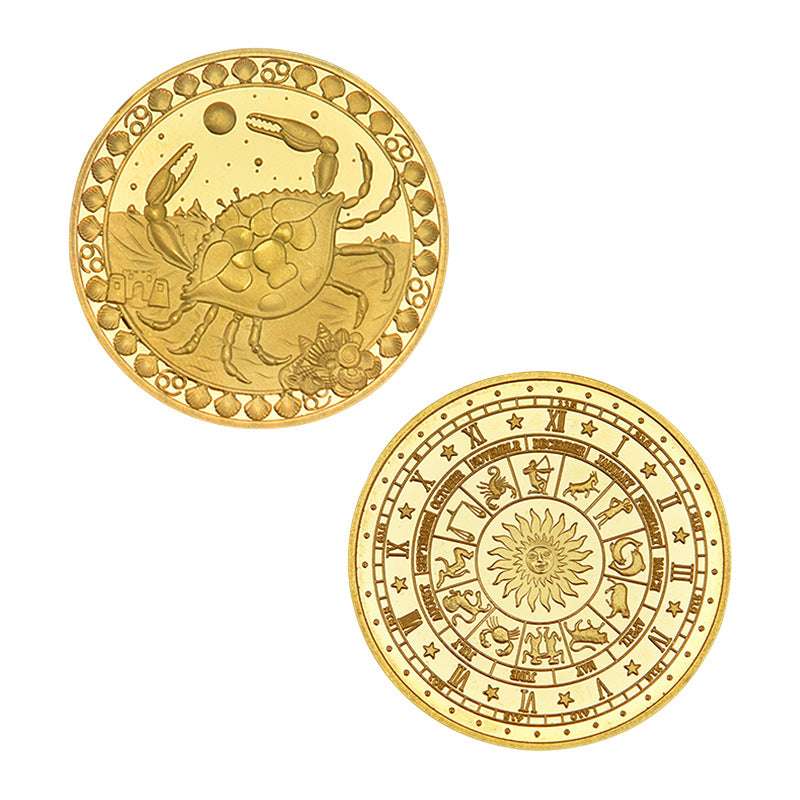 Commemorative Coin, Gold Constellation Coin, Metal Crafts - available at Sparq Mart