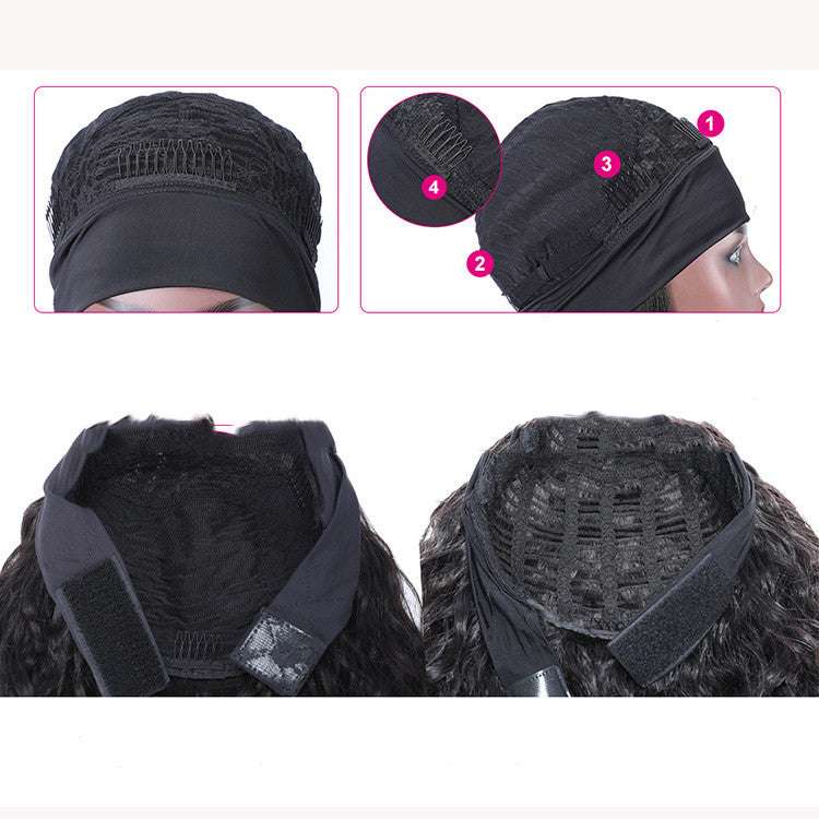 Human Hair Head Cover, Mechanism Headband, Wholesale Hair Straightening - available at Sparq Mart