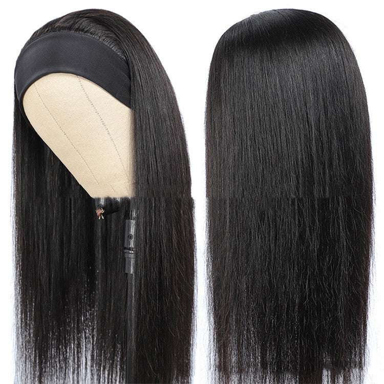 Human Hair Head Cover, Mechanism Headband, Wholesale Hair Straightening - available at Sparq Mart