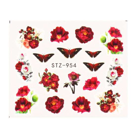 Butterfly, Nail Stickers, Rose Flowers - available at Sparq Mart