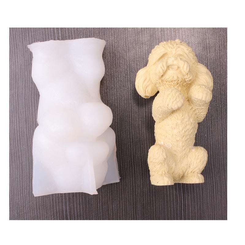 High-Quality Silicone Mold, Standing Teddy Dog Mold, Thin Silicone Mold - available at Sparq Mart