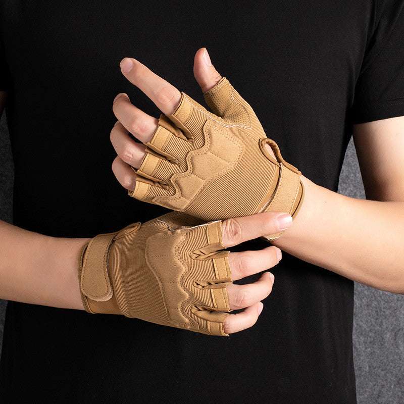 Durable Tactical Gloves, Multifunctional Half Finger Gloves - available at Sparq Mart