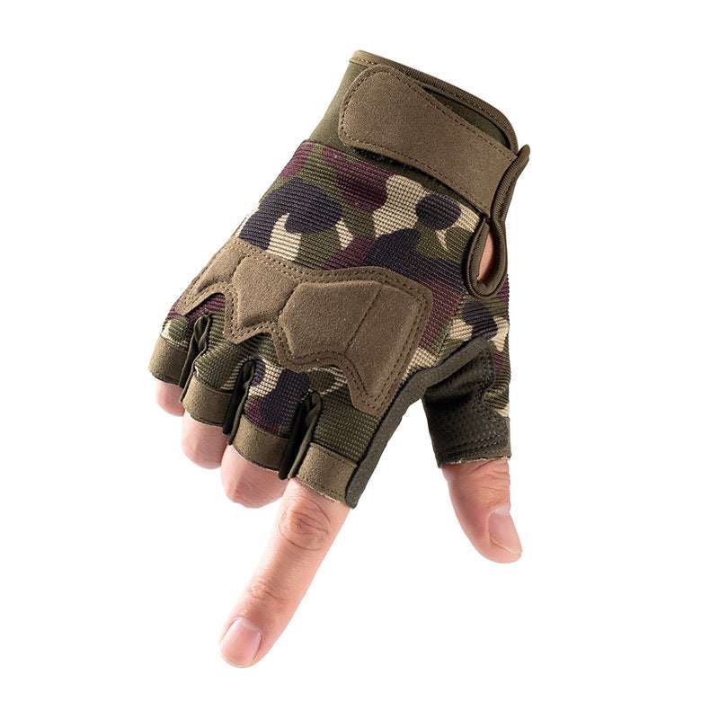 Durable Tactical Gloves, Multifunctional Half Finger Gloves - available at Sparq Mart