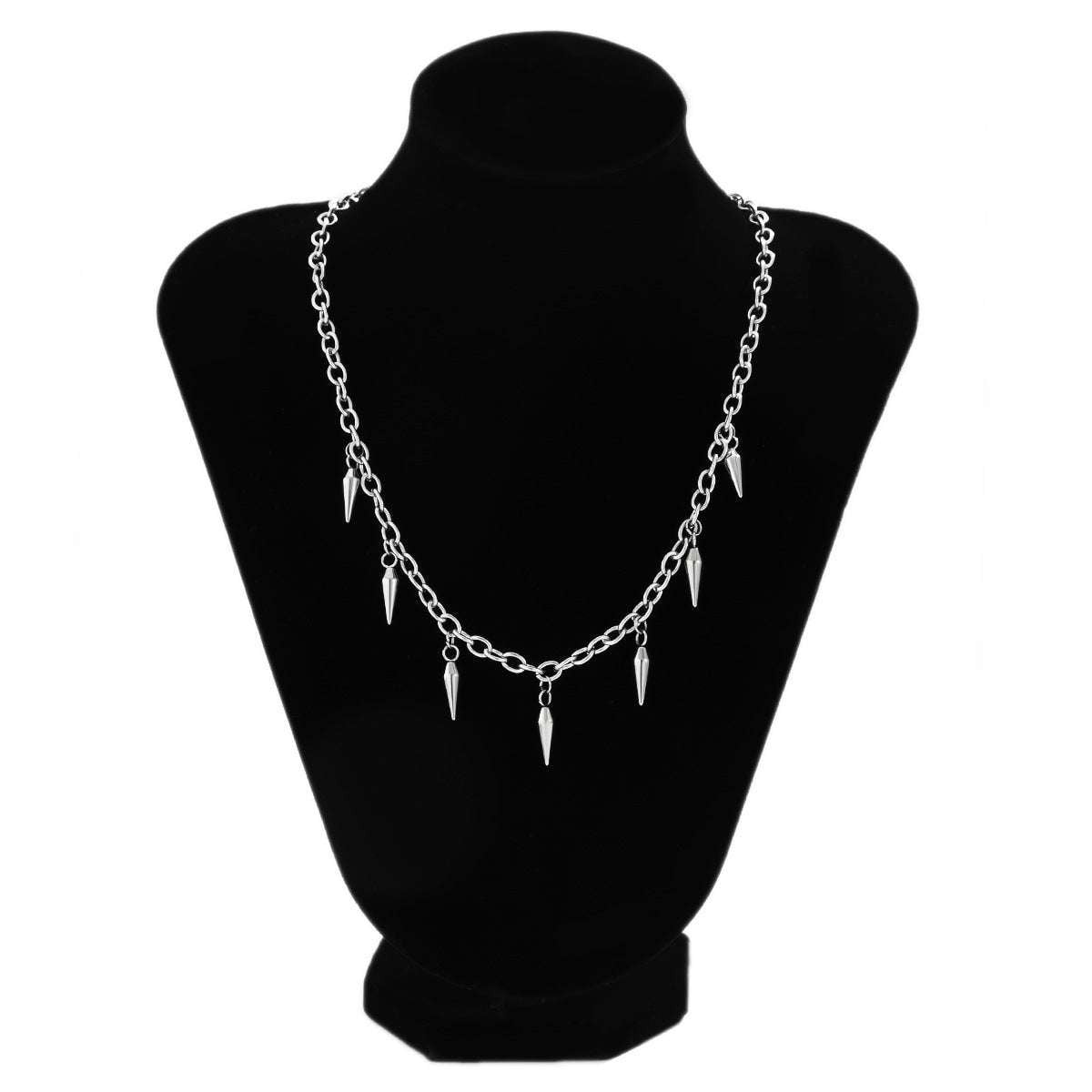 Hip Hop Rivet Jewelry, Titanium Steel Necklace, Trendy Unisex Choker - available at Sparq Mart