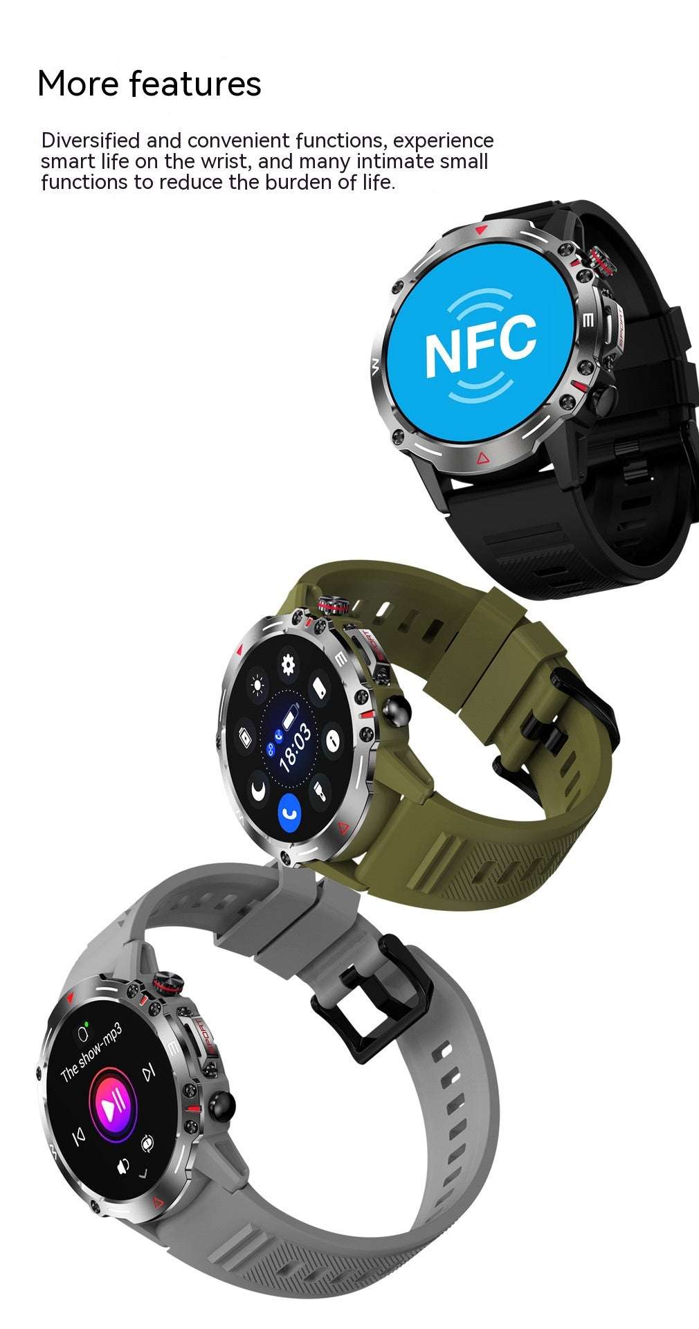 Bluetooth Calling Watch, Custom Dial Watch, HK87 Smart Watch - available at Sparq Mart