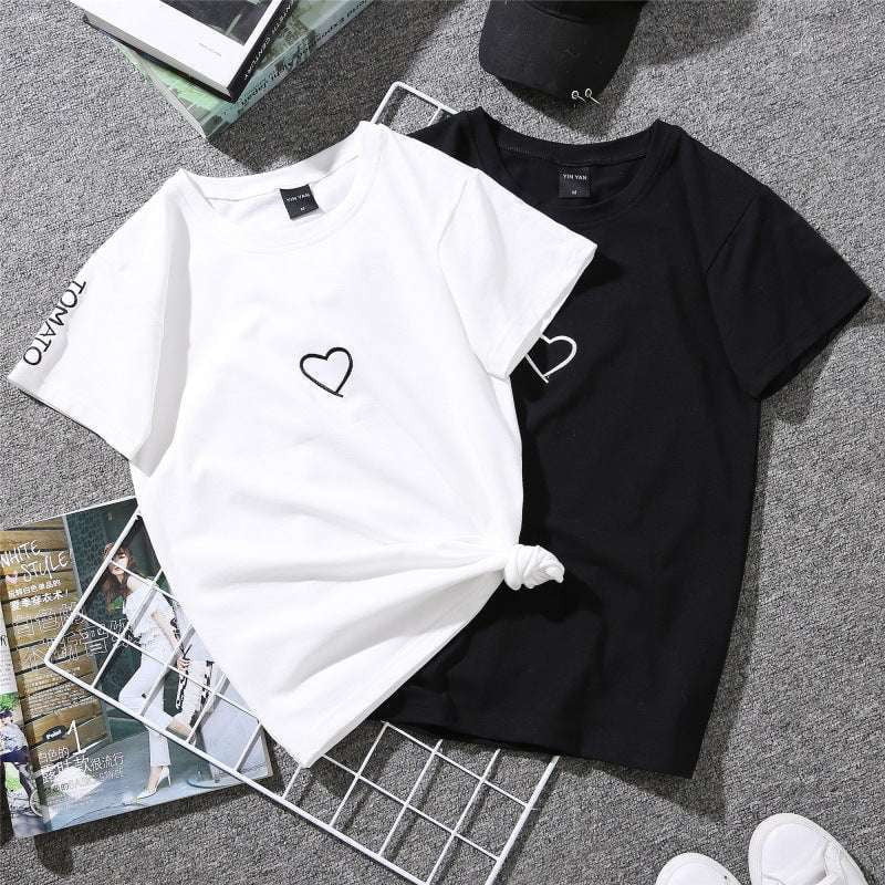 Female Graphic Tshirt, Hong Kong Tees, Print Love Shirt - available at Sparq Mart