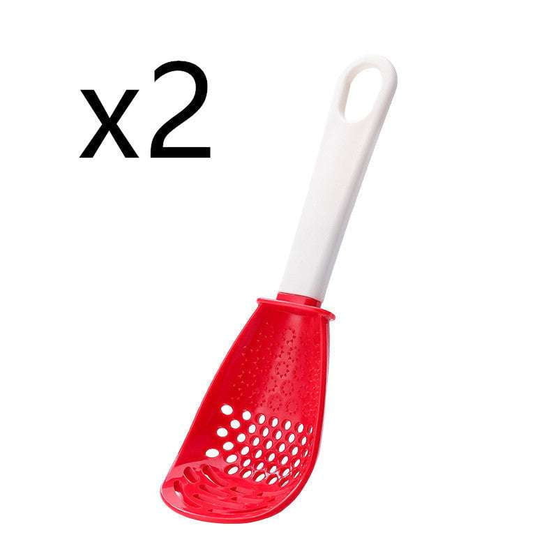 crushing draining spoon, kitchen grinding tool, multifunctional colander spoon - available at Sparq Mart