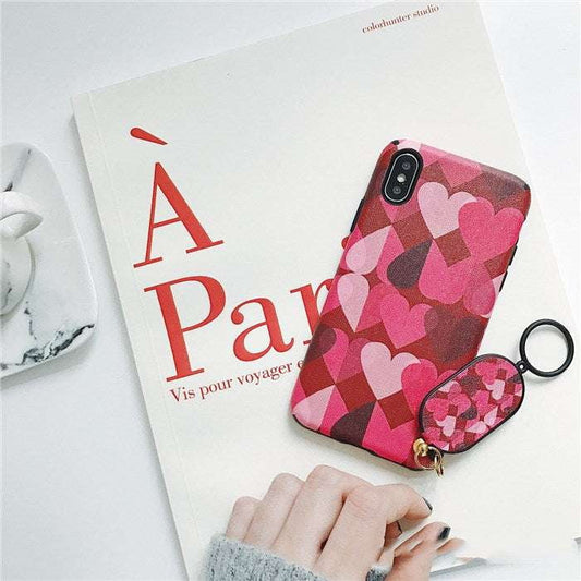 Cartoon Love Design, iPhone 7 Plus Case, Silicone Protective Cover - available at Sparq Mart