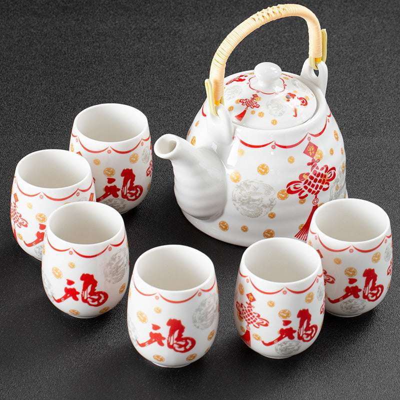 Elegant Tea Collection, Japanese Tea Set, Porcelain Strainer Pot - available at Sparq Mart