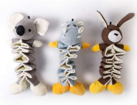 Hippo Soft Animal Toy, Kangaroo Cotton Pet Toy, Koala Linen Dog Plaything - available at Sparq Mart