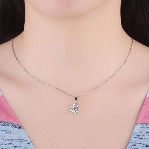 Fashion Accessory Women., Korean Pendant Necklace, Silver Heart Necklace - available at Sparq Mart