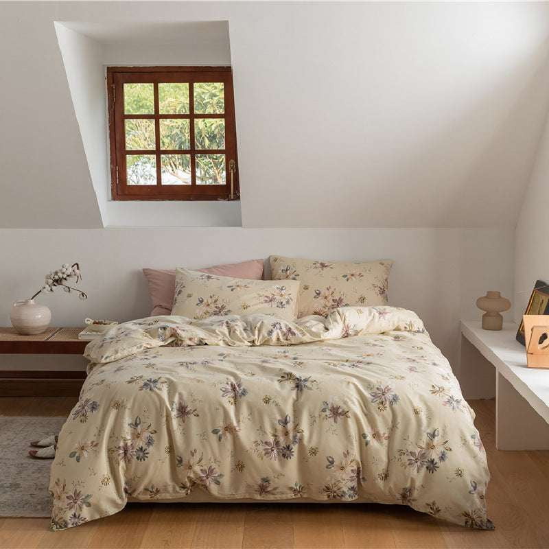 Korean Cotton Bedset, Luxury Bedding Collection, Retro Floral Bedding - available at Sparq Mart