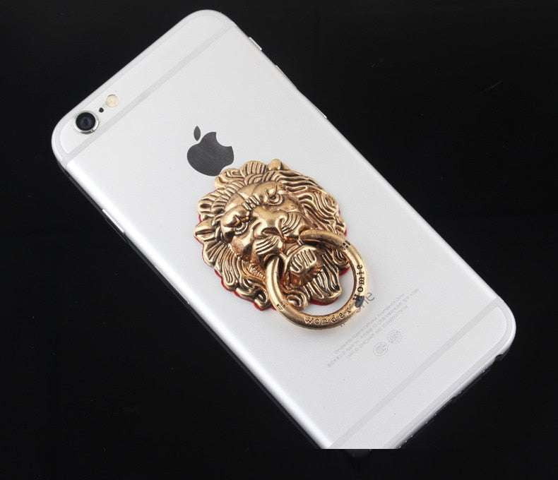 Lion Finger Ring, Phone Ring Holder, Universal Buckle Bracket - available at Sparq Mart