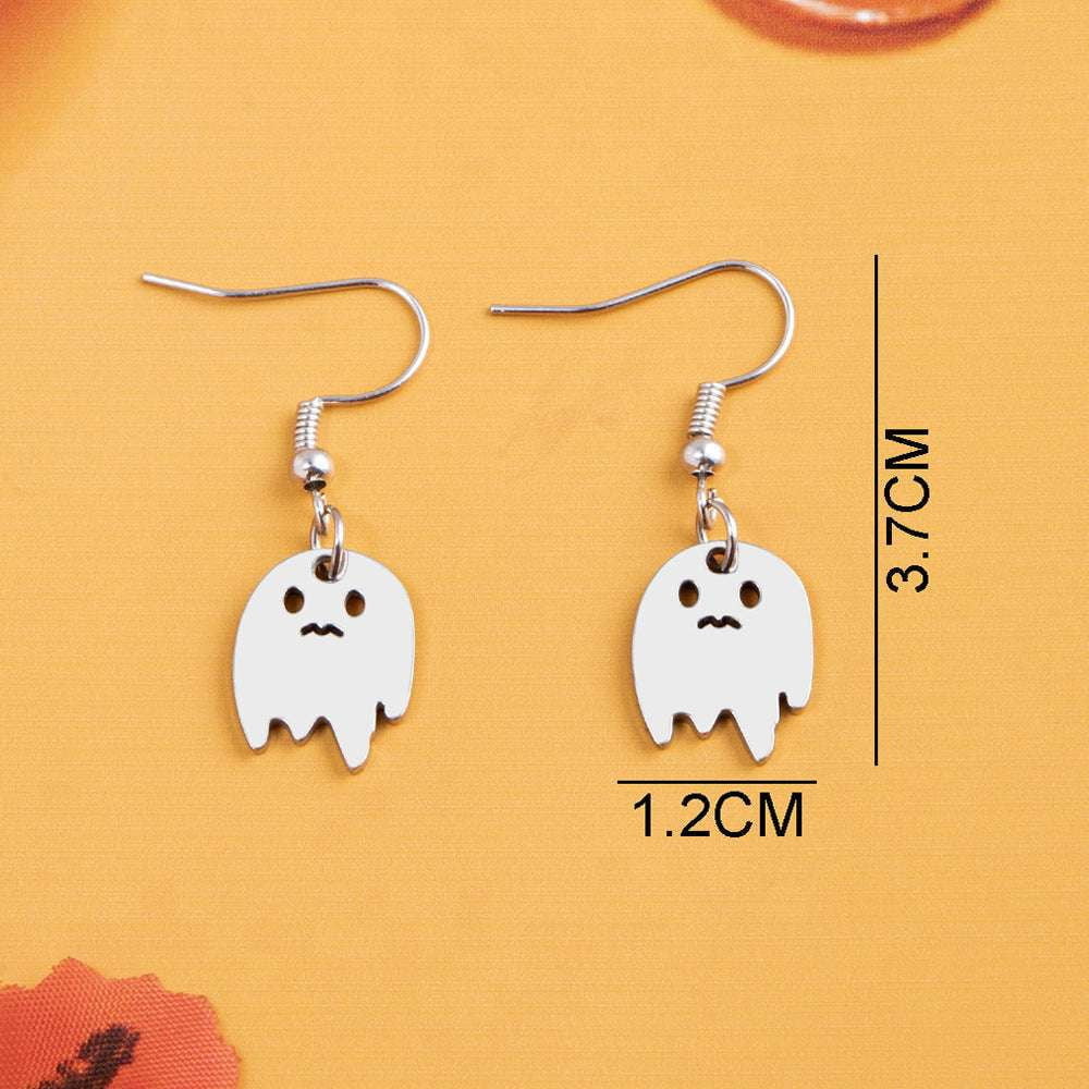 durable ghost earrings, trendy stainless steel earrings - available at Sparq Mart