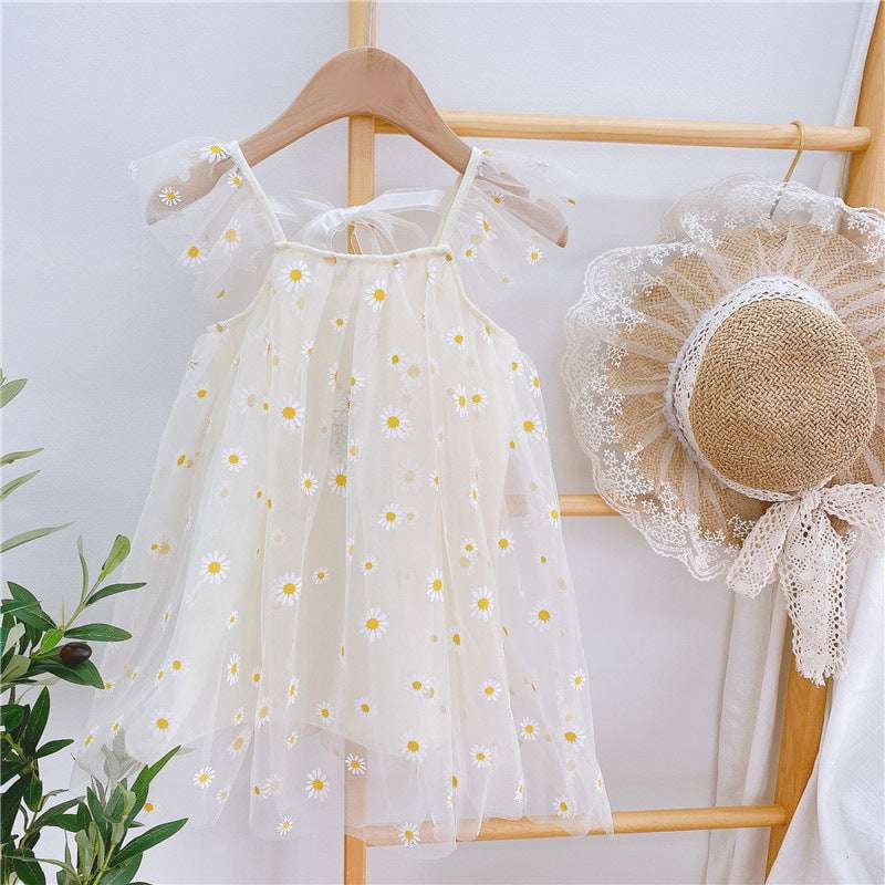 Childrens Fancy Outfit, Princess Daisy Dress, Puffy Skirt Dress - available at Sparq Mart