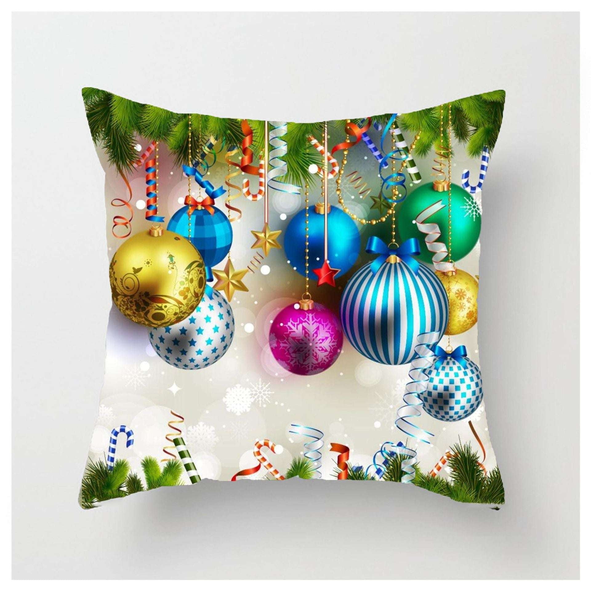 Christmas Ball Pillowcase, Festive Pillow Covers, Luxury Decorative Throw - available at Sparq Mart