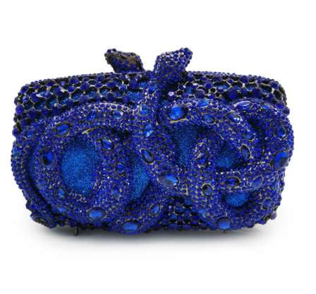 Elegant Diamond Clutch, Magnetic Clasp Clutch, Python Evening Bag - available at Sparq Mart