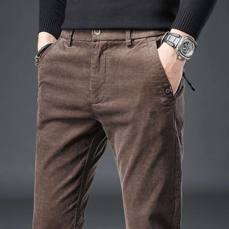 Autumn Corduroy Men's Trousers, Durable Cotton Corduroys, Warm Winter Men's Pants - available at Sparq Mart